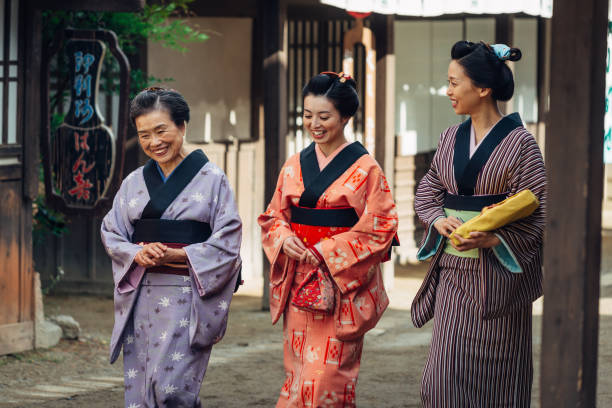 istock Geishas in Japanese historic village 699259998