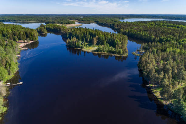 istock House by the lake, view from the air 699281994