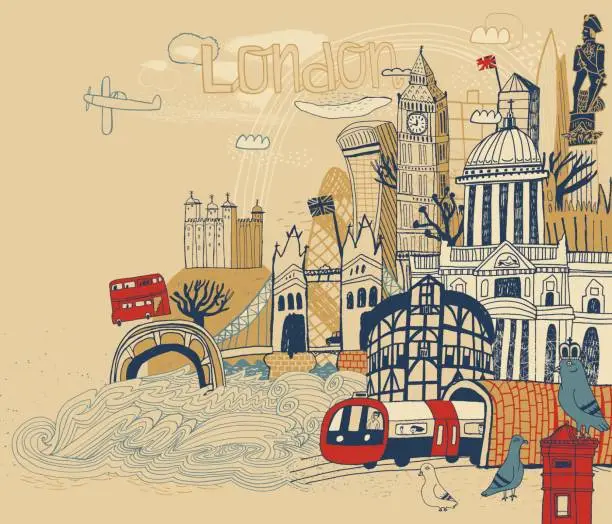Vector illustration of London Uk