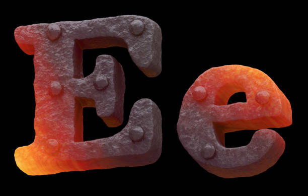 istock Red hot metal font 699329324