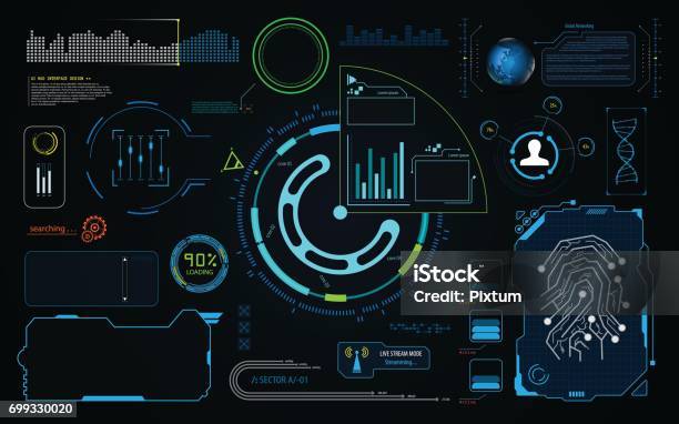 Secure User Interface Hud Gui User Interface System Security Virtual Concept Background Stock ...