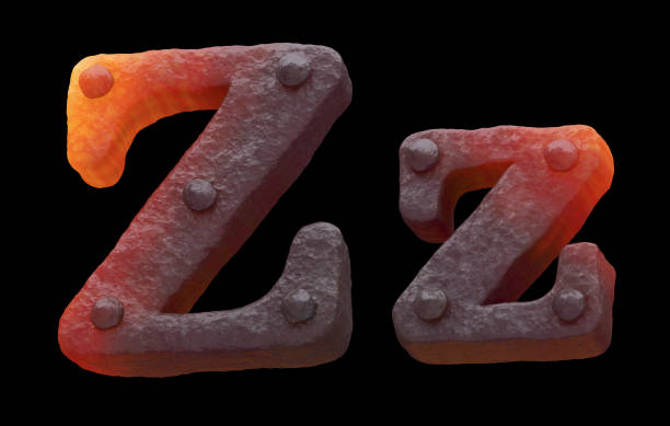 istock Red hot metal font 699332688