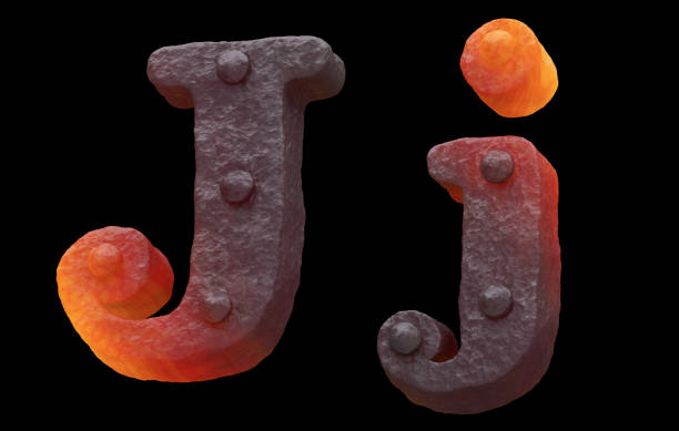 istock Red hot metal font 699332758