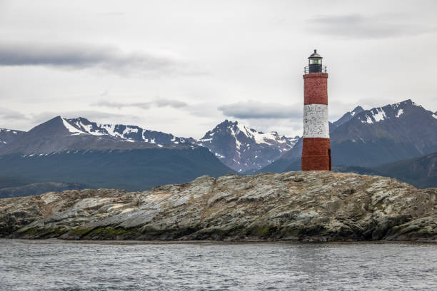 istock Les Eclaireurs Red and white lighthouse - Beagle Channel, Ushuaia, Argentina 699334170