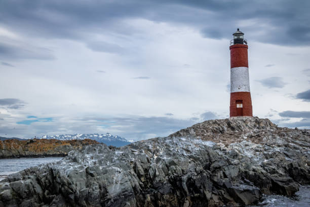 istock Les Eclaireurs Red and white lighthouse - Beagle Channel, Ushuaia, Argentina 699363476