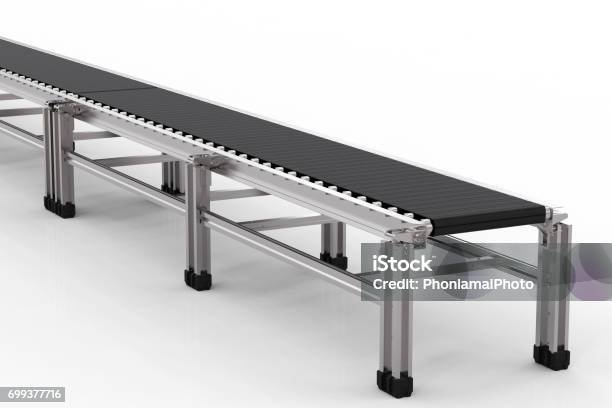 Rubber Conveyor Belt Stock Photo - Download Image Now - Conveyor Belt, No People, Production Line