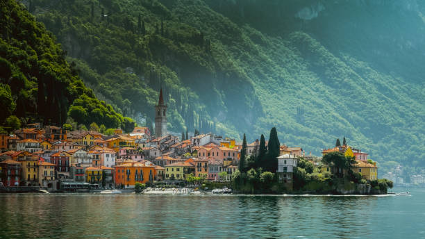 Varenna Town, Lake Como, Italy Varenna Town, Lake Como, Italy bellagio stock pictures, royalty-free photos & images