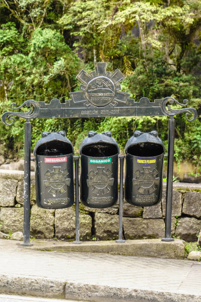 istock Recycling garbage bins in Aguas calientes,Cusco, Peru 699479156
