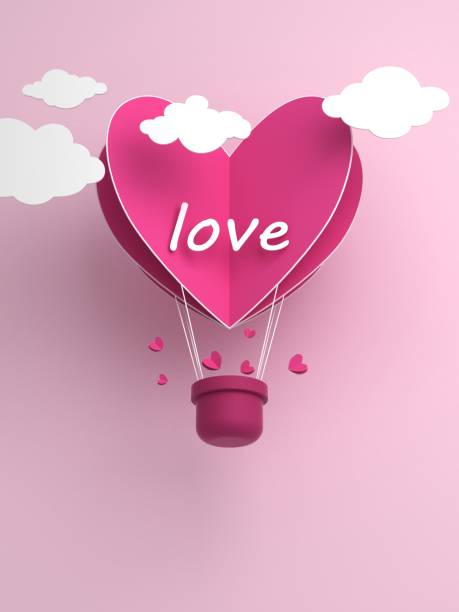 istock Origami made hot air balloon and cloud 699551256