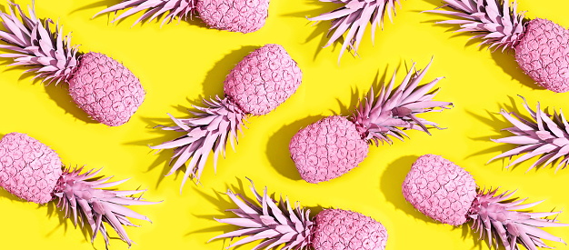 Pink Painted Pineapples Stock Photo - Download Image Now - Pineapple, Pink  Color, Fashion - iStock