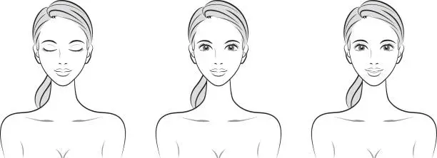 Vector illustration of Expression of the woman