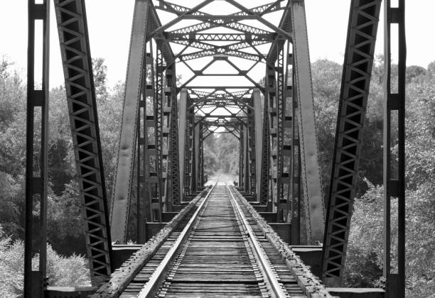 istock Close-Up, Front View of Iron Railroad Bridge 699695848