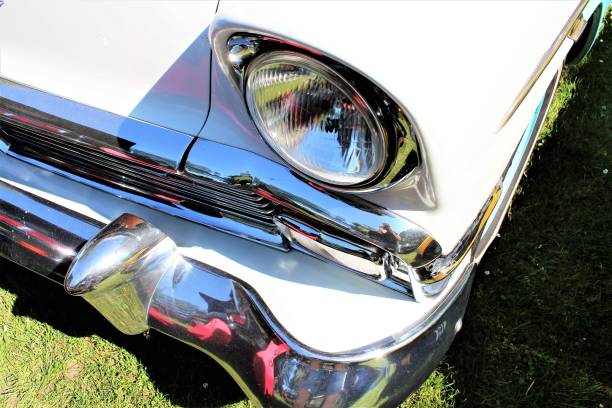 istock Classic us car, vintage, headligh 699701972