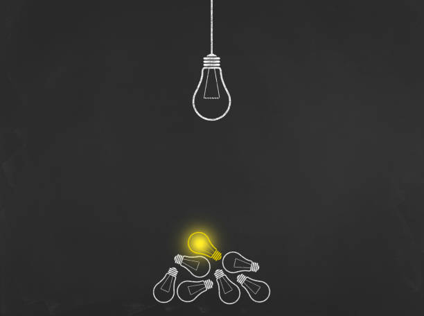 istock New Idea Light Bulb on Blackboard - Business Chalkboard Background 699725056