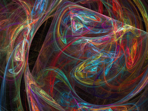 istock image of one Digital Fractal on Black Color 699743772
