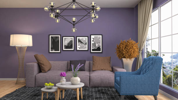 istock Interior living room. 3d illustration 699745472