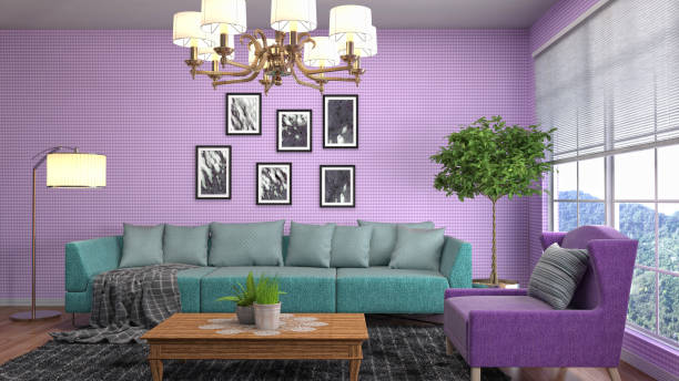 istock Interior living room. 3d illustration 699745940