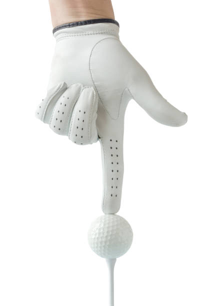 Asian woman practicing golf at golf course