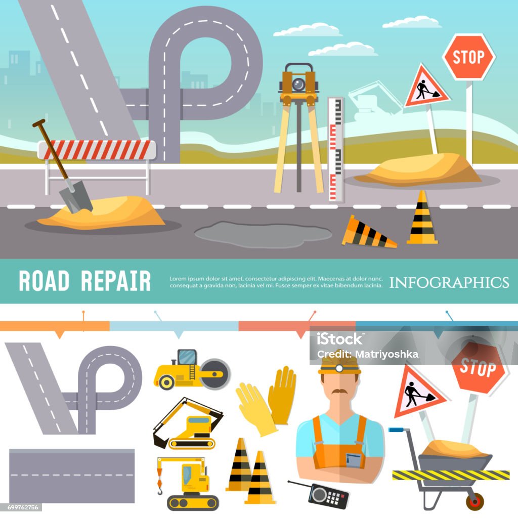 Repair roads. Инфографика строительство дорог. Ремонт дорог инфографика. Строительство дорог вектор. Нарисовать дорожные работы.
