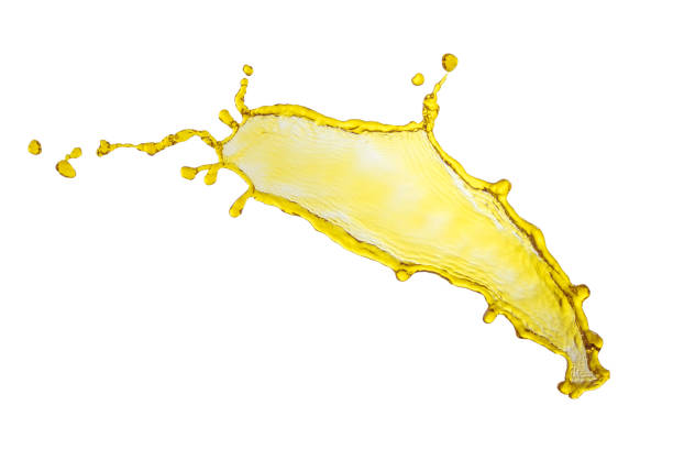 istock beautiful yellow splash isolated over white background 699768156
