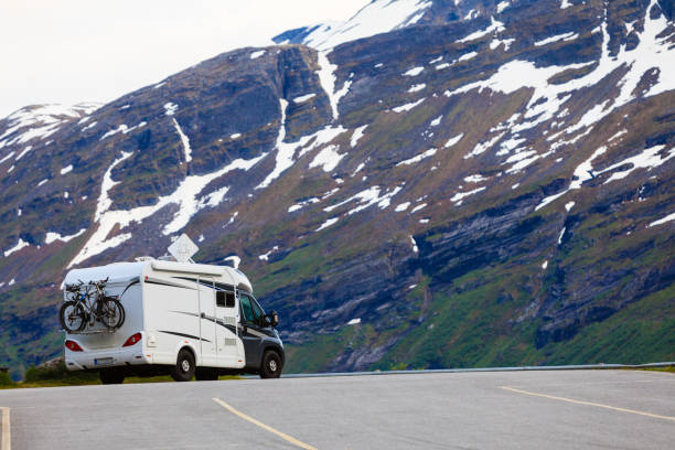 istock Camper car in norwegian mountains 699816914