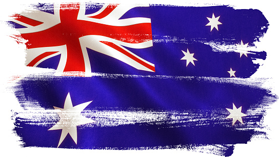 National flag and state ensign of Australia (stylized I).