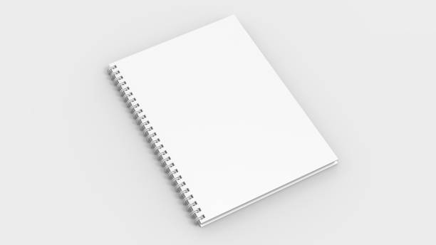 istock Spiral binder notebook mock up isolated on soft gray background. 3D illustrating. 699827748