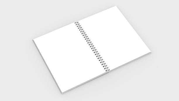 istock Spiral binder notebook mock up isolated on soft gray background. 3D illustrating. 699827816