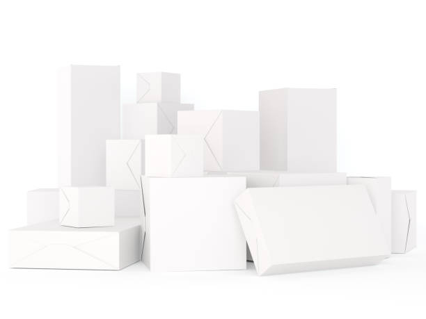 puste białe pudełka - box stack white packaging zdjęcia i obrazy z banku zdjęć