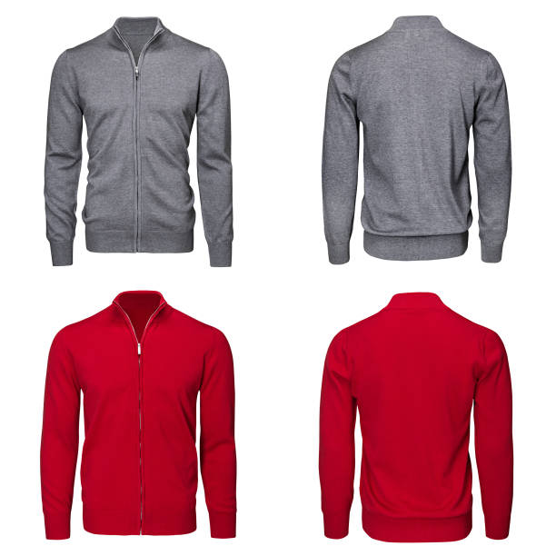 Male gray and red sweater