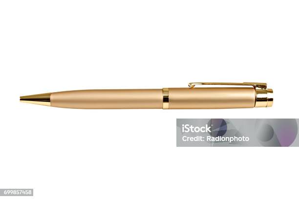 Gold Business Pen Stock Photo - Download Image Now - Pen, Animal Pen, Gold Colored