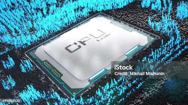Cpu Layers Visualization Cpu Visualization Of Data Processing Processor Structure 3d Rendering ...