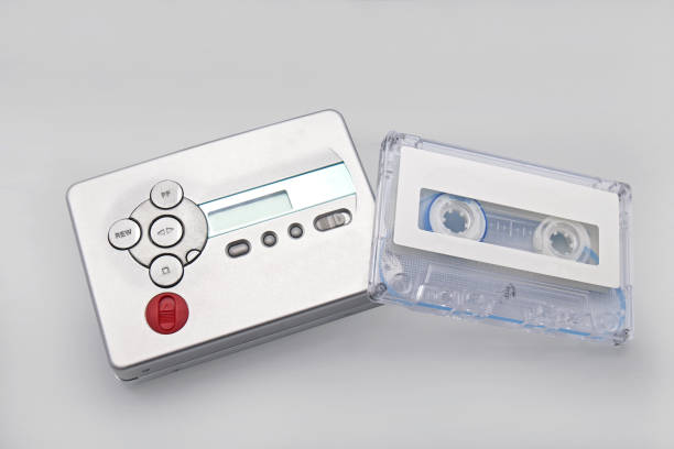 istock Cassette Player with Tape on Gray Background 699873964
