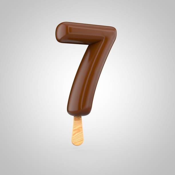 istock Ice cream number 7 isolated on white background 699879458