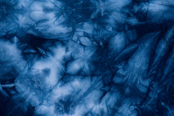 istock Pattern of Indigo batik dye on cotton cloth 699884166