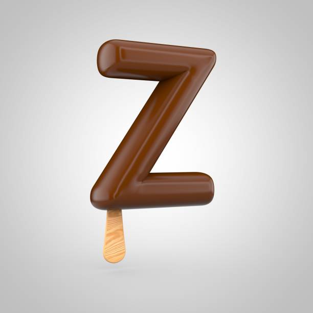 istock Ice cream letter Z uppercase isolated on white background 699889500