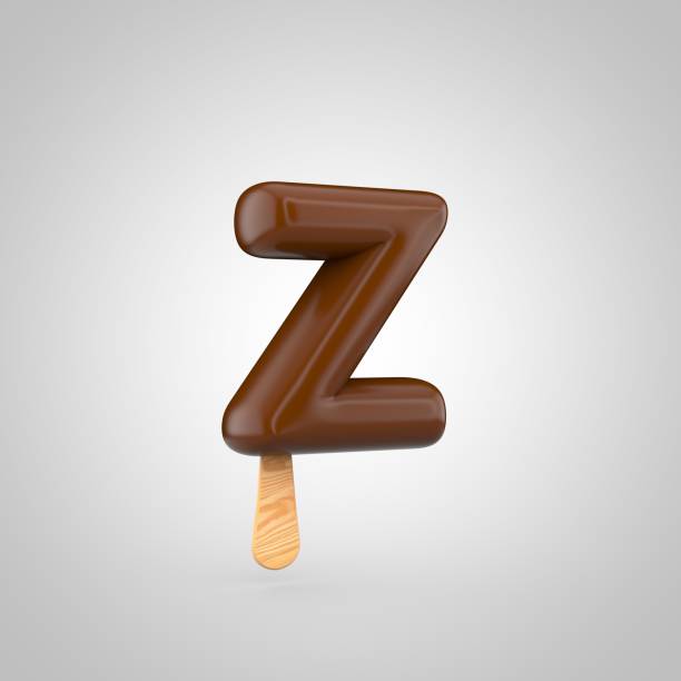 istock Ice cream letter Z lowercase isolated on white background 699889602
