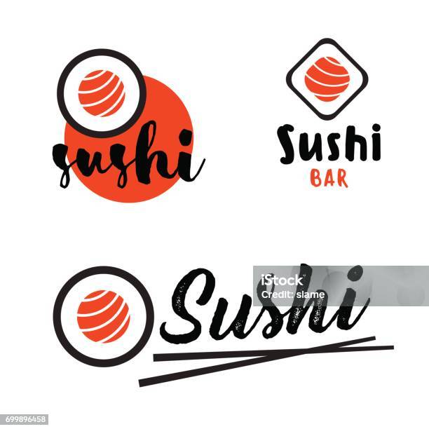 Sushi Template Stock Illustration - Download Image Now - Sushi, Logo, Vector