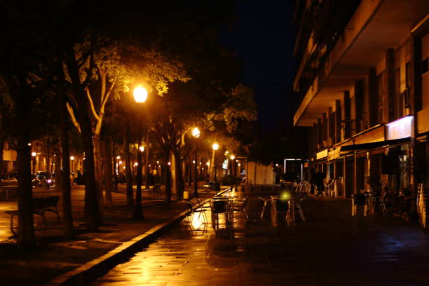 istock Alley way with street light 699945530