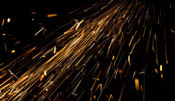 istock Sparks from metal on construction site as background 699955852