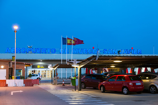 San Javier, Spain - May 27, 2017: Murcia - San Javier Airport. Region of Murcia, Spain