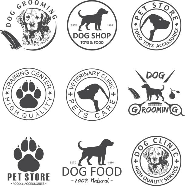 illustrazioni stock, clip art, cartoni animati e icone di tendenza di icone dei cani - università del wisconsin madison immagine