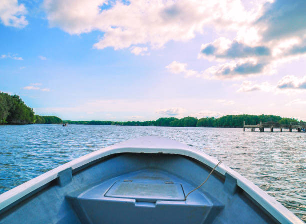 istock Sailing boat in the lake with blue sky 699975224