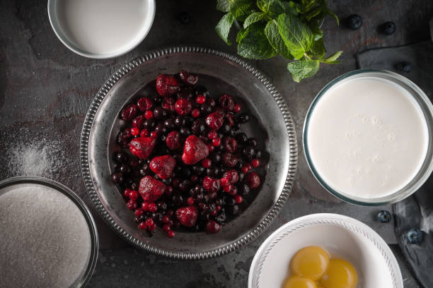 istock Ingredients for semifreddo  on the stone background 699997774