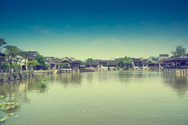 Chinese residential buildings, waterfront traditional way of living
