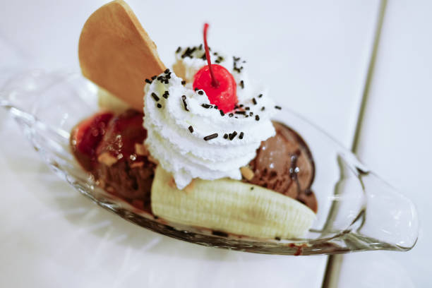 istock Chocolate ice cream. Sundea ice cream. 700087792