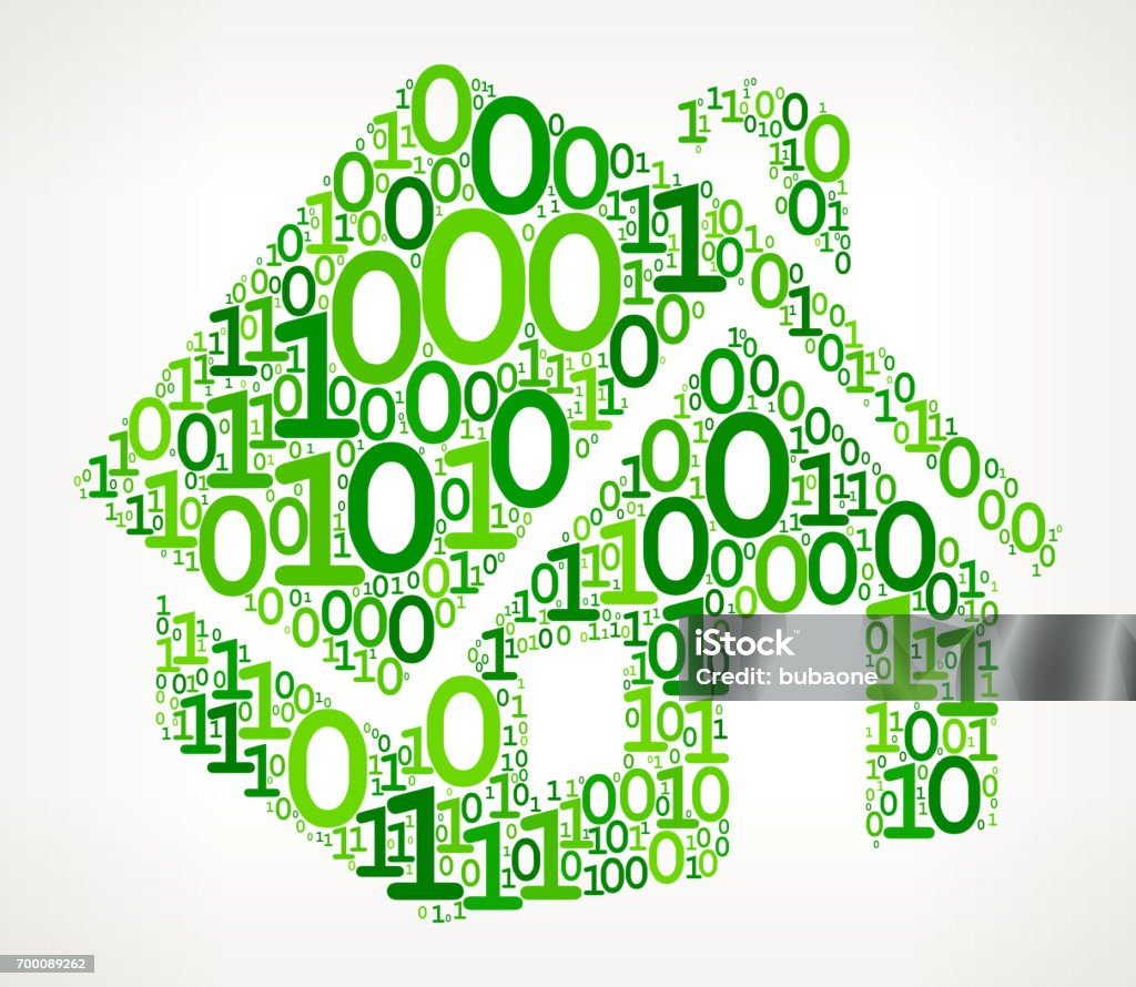 Binary Code Houses House Binary Code Zero One Vector Illustration Stock Illustration ...