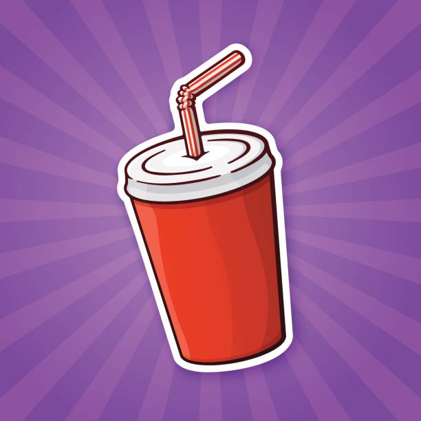 Ilustración de Vidrio Rojo Desechable De Etiqueta Engomada De Papel Con Soda Y Paja y más Vectores Libres de Derechos de Pajita - iStock Ilustración de Vidrio Rojo Desechable De Etiqueta Engomada De Papel Con Soda Y Paja y más Vectores Libres de Derechos de Pajita - iStock