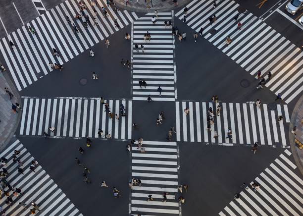 istock Crowds crossing the street 700110596