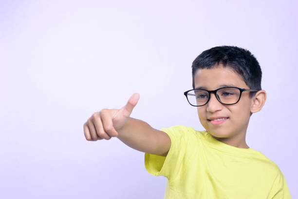 istock Indian child wear eyeglass 700164340